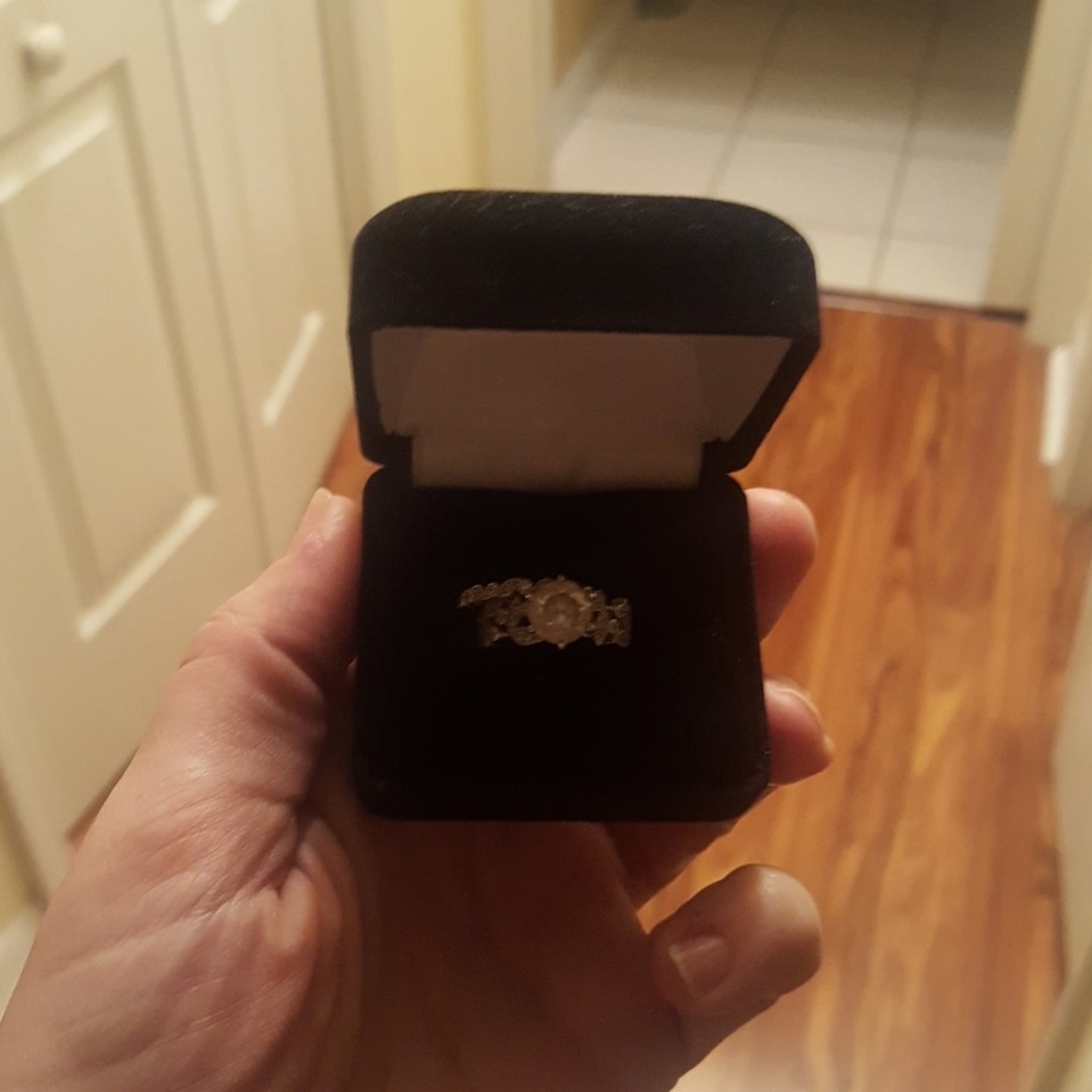 Wedding ring set. Sterling silver.